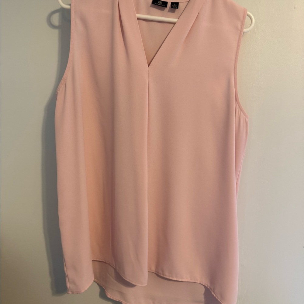 Elegant Pink Sleeveless Blouse